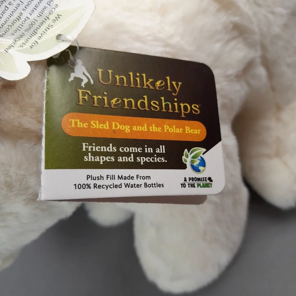 Wild Republic Unlikely Friendships Plush Sled Dog & Polar Bear Stuffed Animals